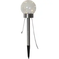 Star Micronics Trading 480-45, Leichte Dekorationsfigur, Transparent, IP44, Silber, 1 Glühbirne(n), 1 W