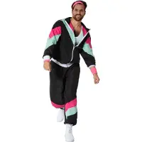 TecTake Herrenkostüm Retro 80er 90er Jahre Jogginganzug