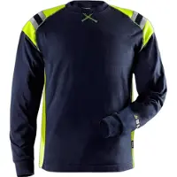 Fristads Flamestat T-Shirt Langarm 7072 TFLH Grösse XS Marineblau