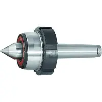 Rohm Mitlaufende Drehbankspitze mit Hartmetall-Einsatz und Abdrückmutter, Morsekegel: 4