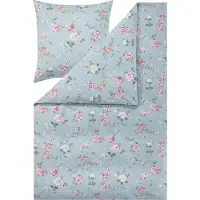 Estella Feinflanell Bettwäsche Corvara taube 155x220 cm + 80x80 cm