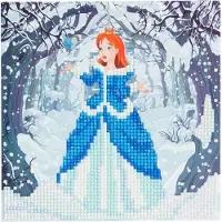 You do it Crystal Art Diamant-Grußkartenset - Prinzessin - 18 x 18 cm