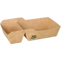 Papstar Pommes-Frites-Trays "pure" -geteilt "100% Fair" klein