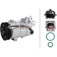 Hella 8FK 366 201-711 VCS-14EC Klimaanlage Klimakompressor PAG 46 YF R134a R1234yf für RENAULT Clio IV Schrägheck (BH) Captur (J5, H5) CLIO IV Kasten