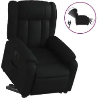 vidaXL Relaxsessel mit Aufstehhilfe Elektrisch Schwarz Kunstleder