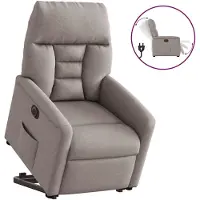 vidaXL Relaxsessel mit Aufstehhilfe Elektrisch Taupe Stoff