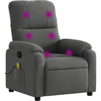 vidaXL Massagesessel Dunkelgrau Mikrofasergewebe