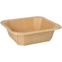 Starpak 25 Salatschalen Lunchboxen, Pappe eckig 1000 ml 5,2 cm x 18 cm x 18 cm braun