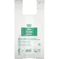 Papstar Hemdchen-Tragetasche, aus Bio-Folie, transparent