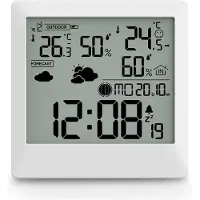 Hama Wetterstation Palawan mit Aussensensor, Funk, Wecker weiss