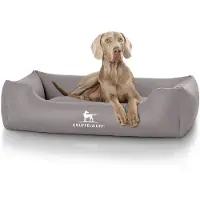 Knuffelwuff Kunstleder Hundebett Sidney Übergröße XXXL 155cm x 105cm Grau