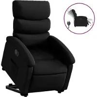 vidaXL Relaxsessel mit Aufstehhilfe Elektrisch Schwarz Kunstleder