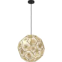 Eglo Hängelampe Skoura, dimmbar, messing / gold, für Wohn- / Esszimmer, Metall, Modern, Pendelleuchte