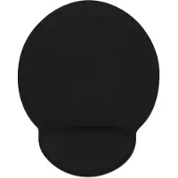 Manhattan Mauspad mit Handgelenkauflage, Weiches Gelmaterial schont das Handgelenk, schwarzer Textilbezug, Schwarz, Einfarbig, Handgelenkauflage, Anti-Rutsch-Basis, Gaming-Mauspad