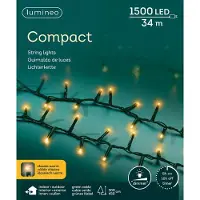 Lumineo Lichterkette Compact 1500 LED klassisch warm außen 34 m grün