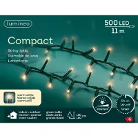 Lumineo Lichterkette Compact 500 LED warmweiß außen 11 m grün