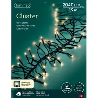 Kaemingk Lumineo Cluster Lichterkette 2040 LED warmweiß außen 19 m schwarz