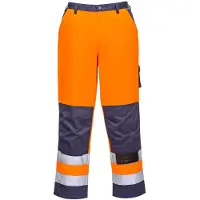 Portwest Arbeitshose Lyon Bundhose TX51, Unisex, Warnschutzhose, signalorange / marine, Größe S