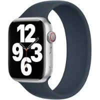 Apple Silikon Solo Loop für Watch | 44/45/46/49 mm - Größe 7 - Storm Blue