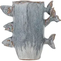 Creative Collection - Tace Vase - Blau - Steingut