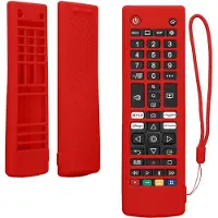 Kwmobile Cover für LG Smart TV AKB Hülle - Passgenaues Remote Cover, Fernbedienung Hülle aus Silikon, TV Zubehör in Rot