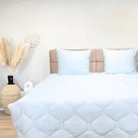 HappyBed Bettdecke | Gestepptes Eisblau | Für das ganze Jahr
