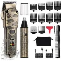 Hatteker Upgraded Herren Elektrischer Rückenrasierer Haarschneider Wasserdichte LED-Anzeige Body Trimmer Gesicht, Arm, Kinn Barttrimmer Kabellos