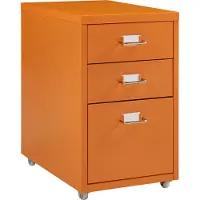 En.casa Rollcontainer Kökar mit 3 Schubladen 48x28x41 cm Orange