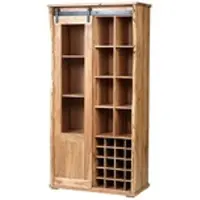 Sam Wein-Highboard Baumkante 90 x 45 x 180 cm Akazienholz massiv naturfarben LIAN I