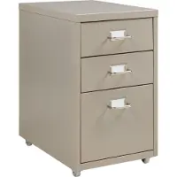 En.casa Rollcontainer Kökar mit 3 Schubladen 48x28x41 cm Kamelfarben