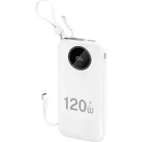Dudao K13Pro Powerbank 10000 mAh mit integriertem Kabel – Weiß