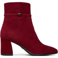 Tamaris Damen Stiefeletten Rot Rauleder Größe: 37