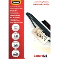 Fellowes Lamineringslommer Fellowes 75x105 mm 125 micron - (100 stk.)
