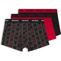 HUGO Design 10267989 Trunk Red Boxershorts 3 Einheiten
