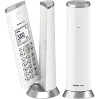 Panasonic KX-TGK212JTW, DECT-Telefon, Kabelloses Mobilteil, Freisprecheinrichtung, 50 Eintragungen, Anrufer-Identifikation, Weiß