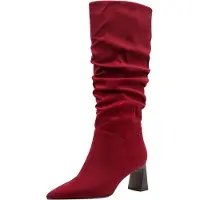 Tamaris Damen Stiefel rutschfest mit gerafften Schaft 1-25507-45, Größe:38 EU, Farbe:Rot