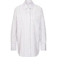 Seidensticker Hemdbluse Damen Baumwolle weiß gestreift, 42 817269-0001-00420