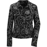 MADELEINE Jackenblazer "Kurzblazer Moderner Businessblazer mit Paisley-Muster" Paisley Design, Naturfarsergarn