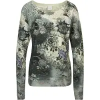 MADELEINE Longpullover "Strickpullover Glattstrickpullover mit Allover-Print" Fließender Farbverlauf