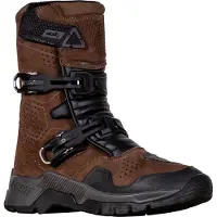 Leatt ADV HydraDri 7.5 Kurz Braune Wasserdichte Motorradstiefel Größe 44.5