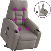 Syfax Relaxsessel Elektrisch Braun Stoff