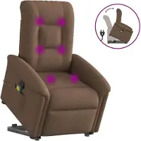 Syfax Relaxsessel Elektrisch Braun Stoff