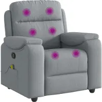 Syfax Massagesessel Hellgrau Stoff