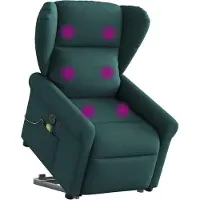 Syfax Relaxsessel Elektrisch Dunkelgrün Stoff