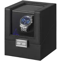 Songmics Uhrenbeweger mit LED Licht und Schloss für automatische Uhren JWB030B01