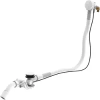 Laufen Ab- und Überlaufgarnitur, mit Wannenzulauffunktion, für Badewanne, zu Il Bagno Alessi/Palomba/Pro S, H2951492610001, Farbe: Weiß glänzend