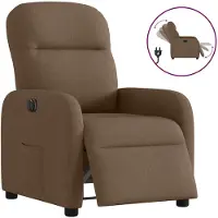 vidaXL Relaxsessel Elektrisch Braun Stoff