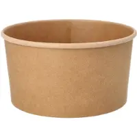 Papstar Einweg Salatschalen pure, 1000 ml, Ø 150 x H 75 mm, 50 Stk., biologisch abbaubar, nachwachsende Rohstoffe, PLA-Beschichtung, braun