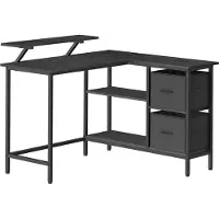 Hobby Hall L-förmiger Schreibtisch mit Monitorständer und Ablage LWD097B56