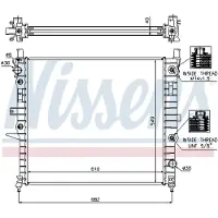 Nissens Kühler, Motorkühlung 62788a für MERCEDES-BENZ